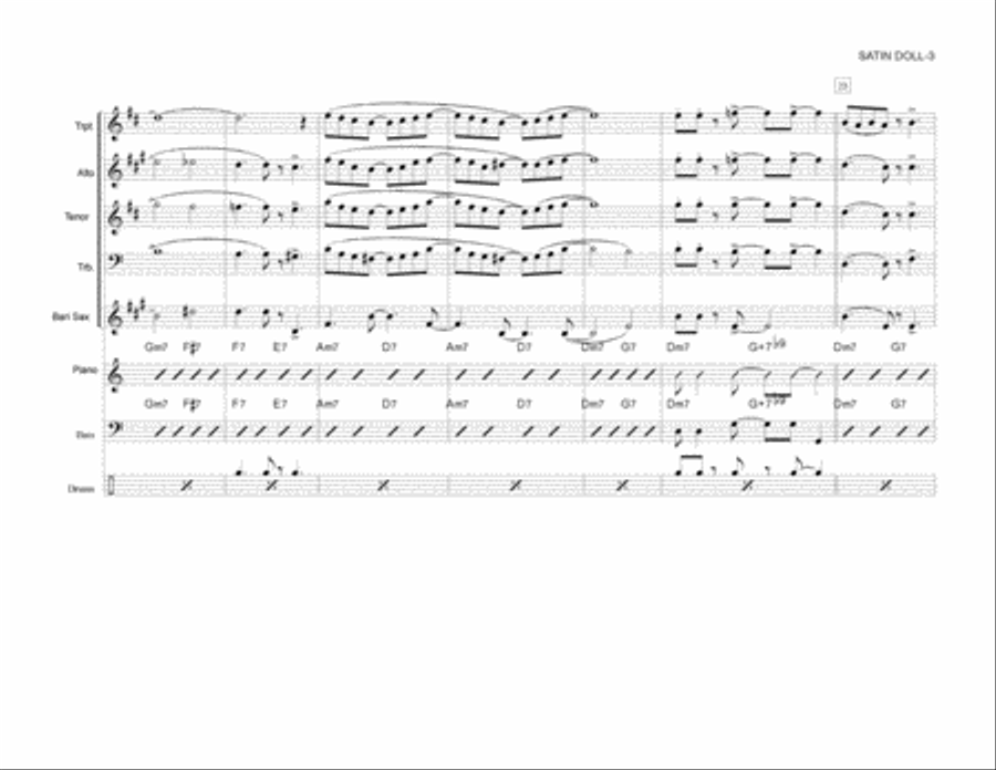 Satin Doll Small Ensemble scores gallery preview page 4