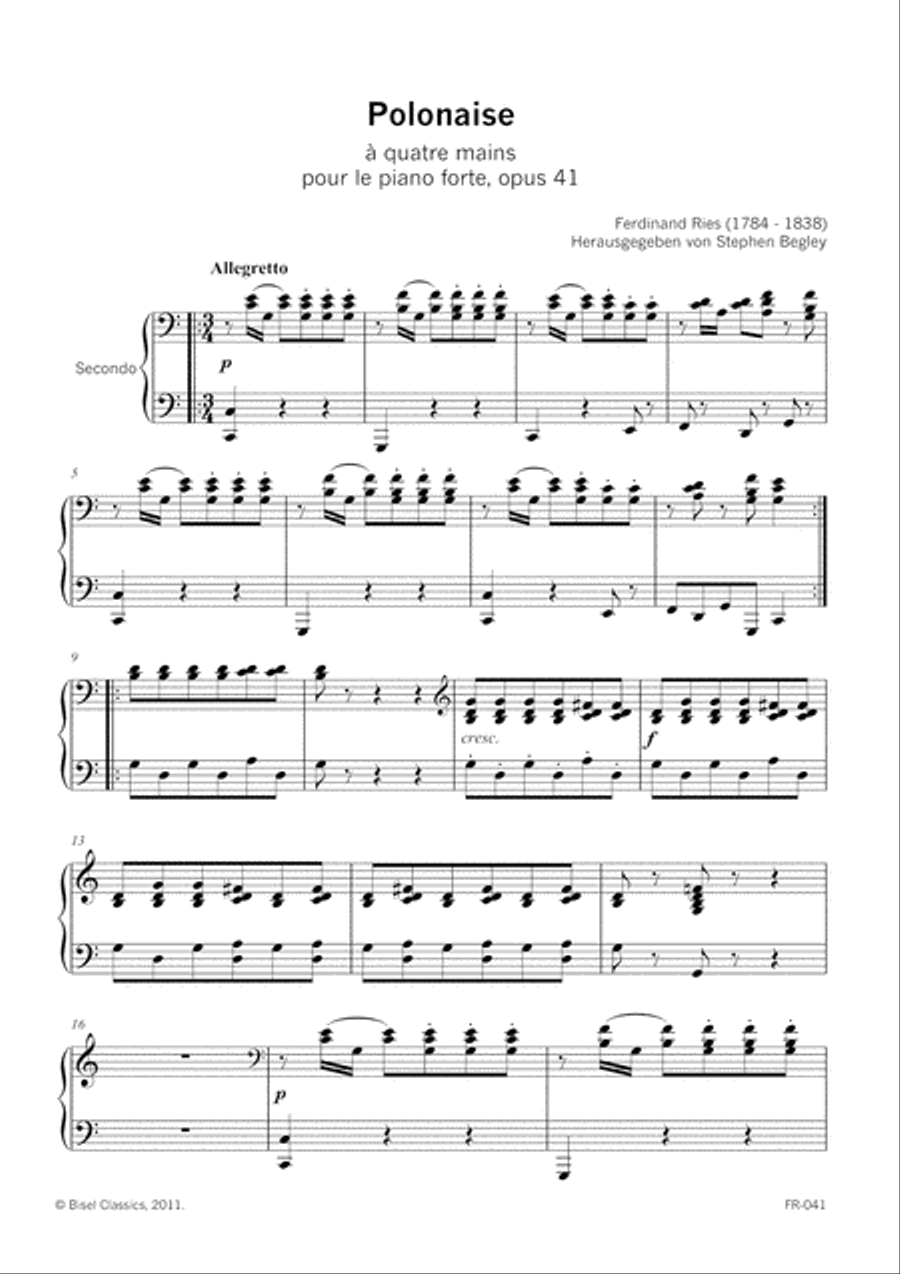 Polonaise, Opus 41 Polonaise, Opus 41 Piano Duet scores gallery preview page 6