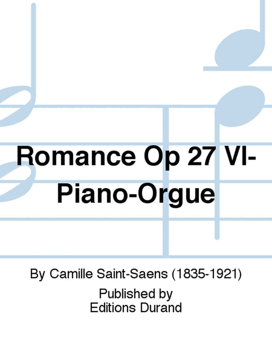 Romance Op 27 Vl-Piano-Orgue