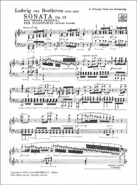32 Sonate: N. 8 In Do Min. Op. 13 'Patetica'