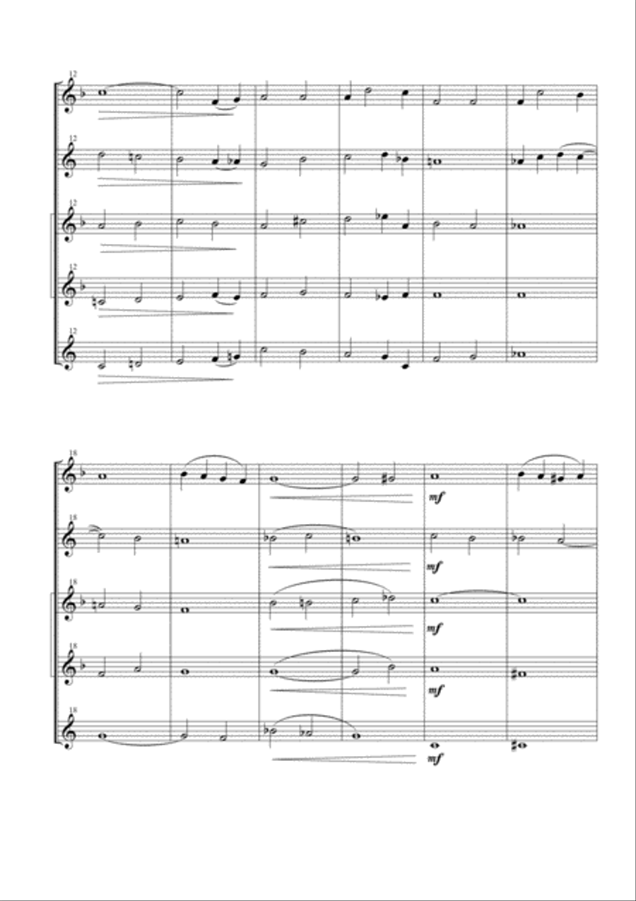 White Christmas Woodwind Quintet scores gallery preview page 5