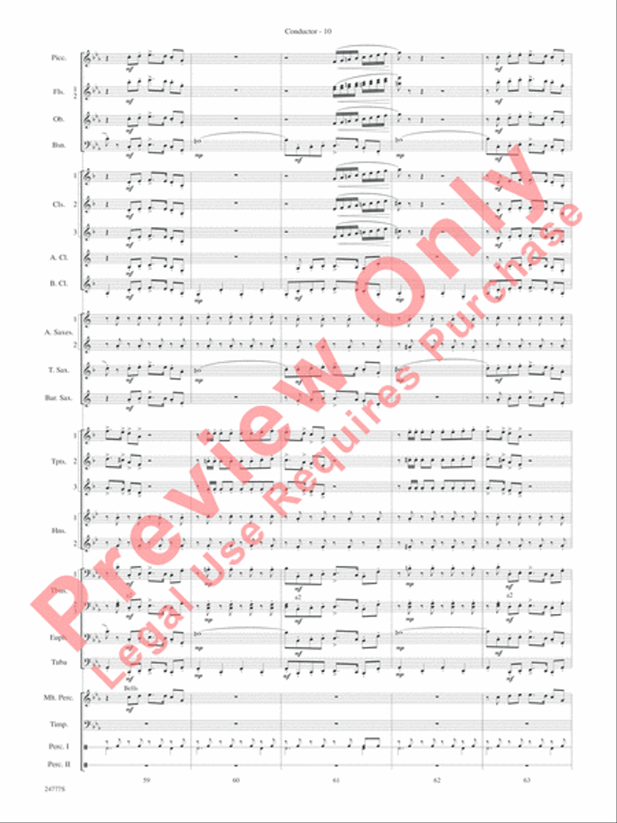 Harry at Hogwarts (from Harry Potter and the Goblet of Fire) Concert Band scores gallery preview page 12