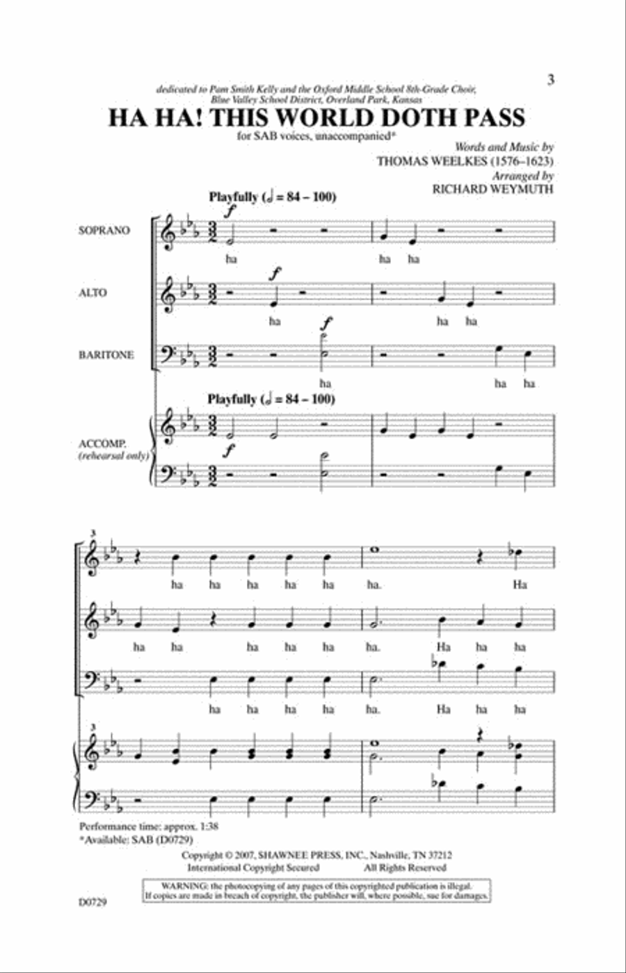 <br>Sheet music extract
