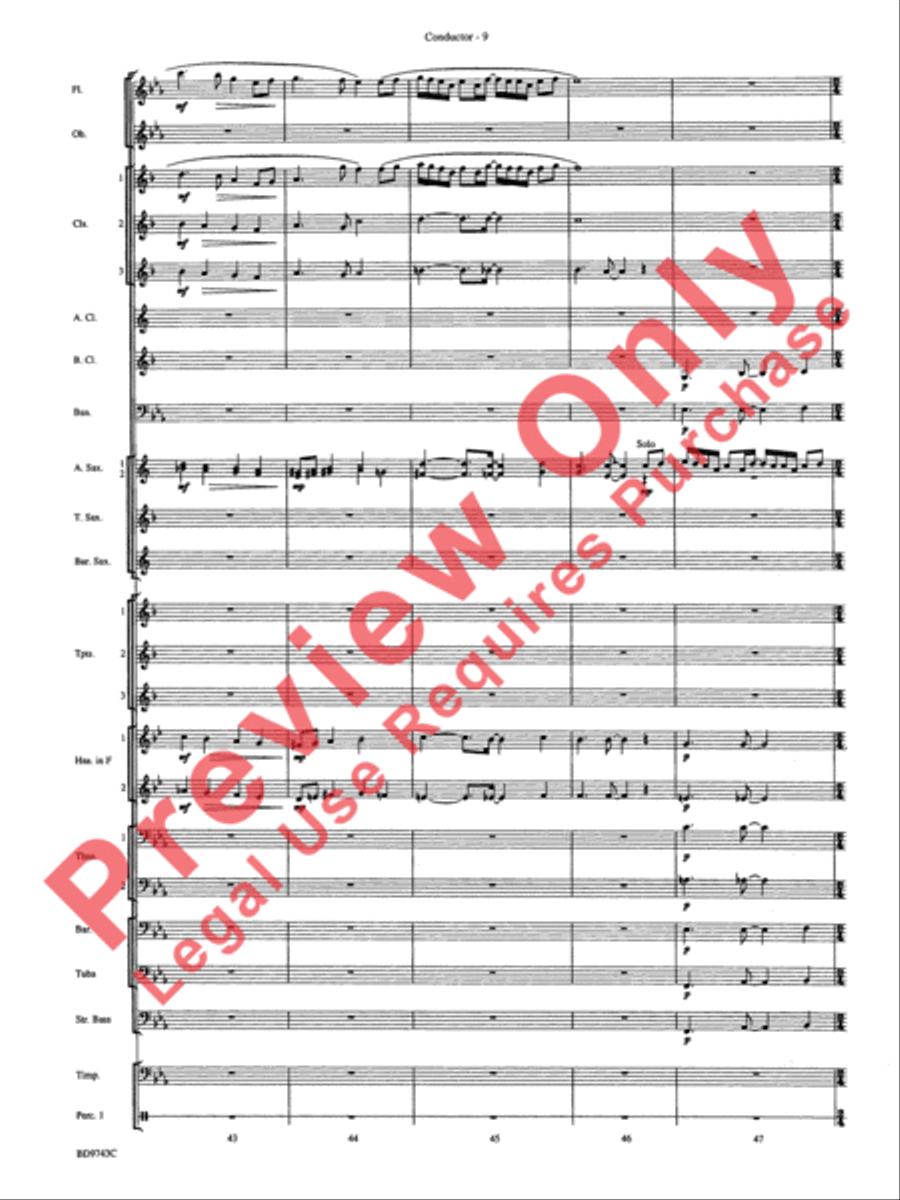 To a Distant Place Concert Band scores gallery preview page 12