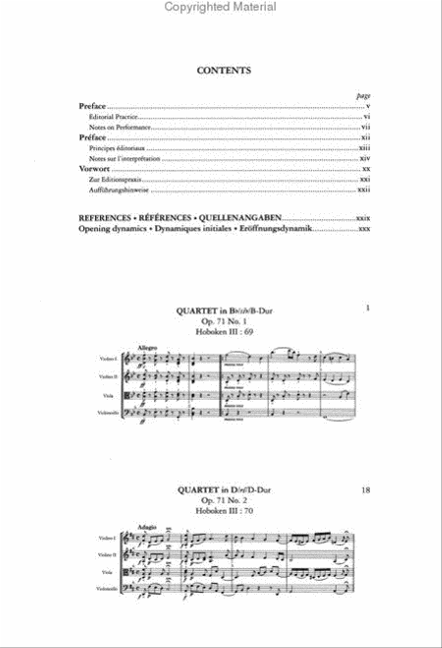 6 String Quartets Opp. 71 and 74 String Quartet scores gallery preview page 2