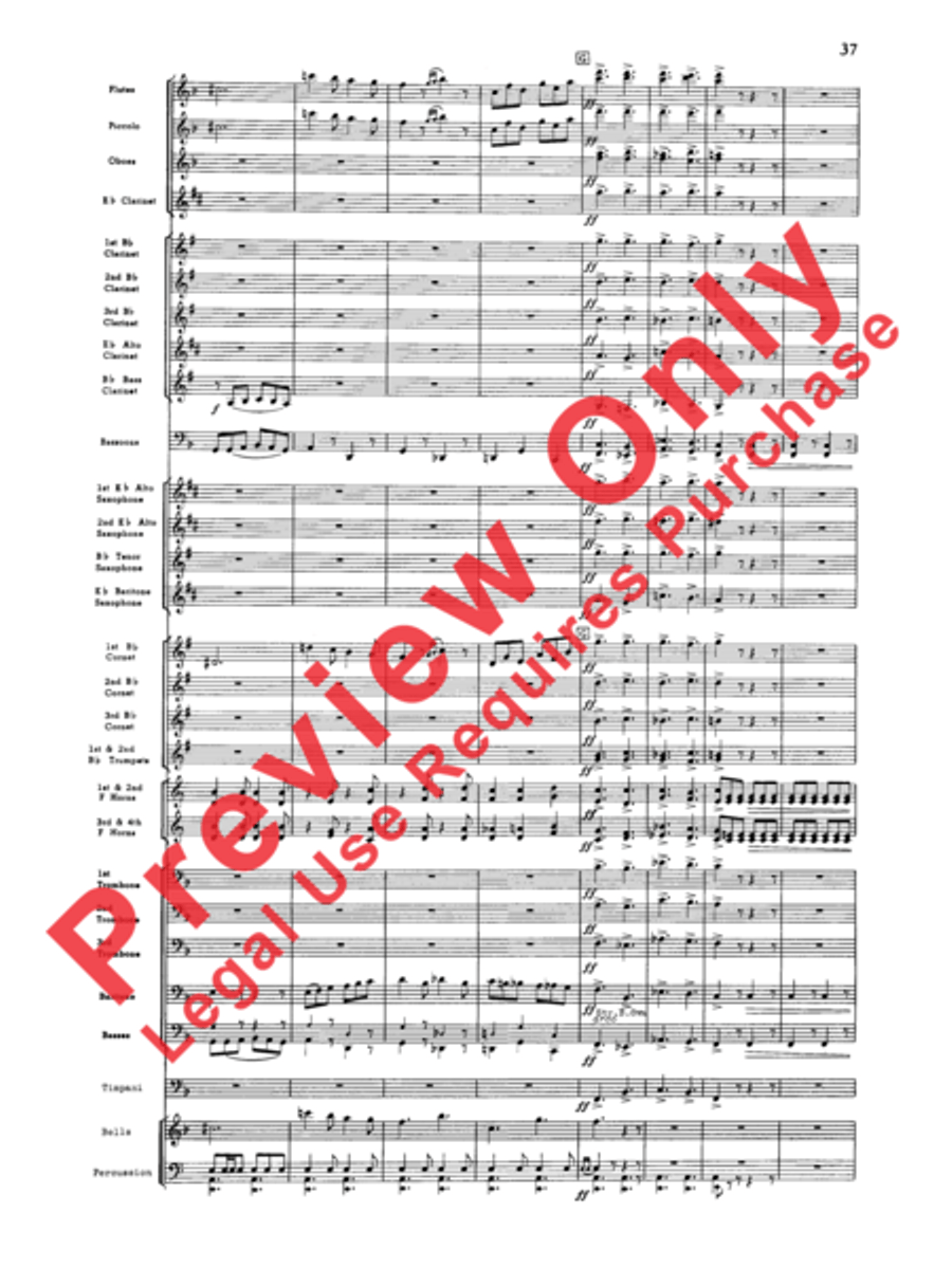 Third Suite (I. March, II. Waltz, III. Rondo) Concert Band scores gallery preview page 39