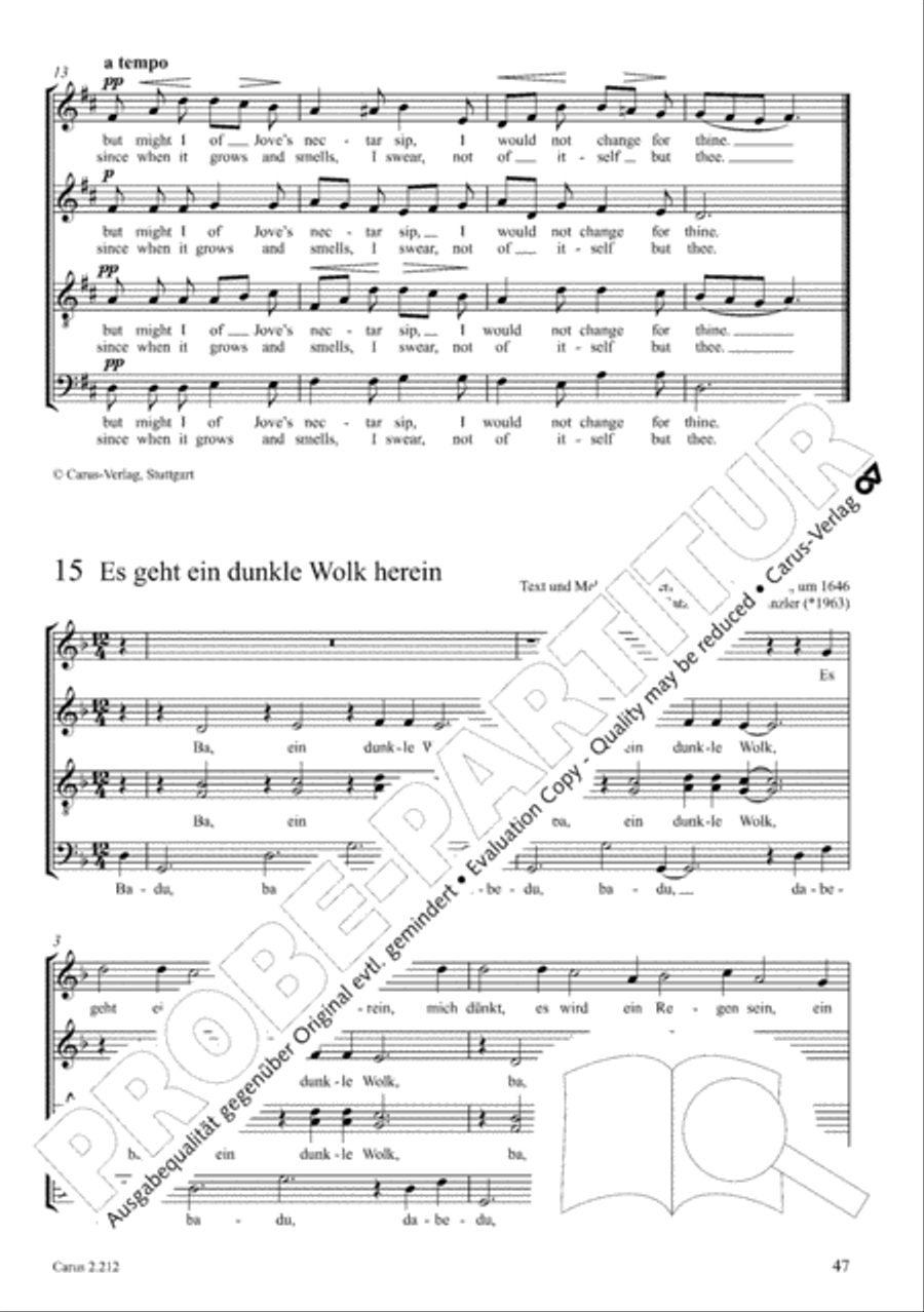 Love songs. Choral collection with CD 4-Part scores gallery preview page 39