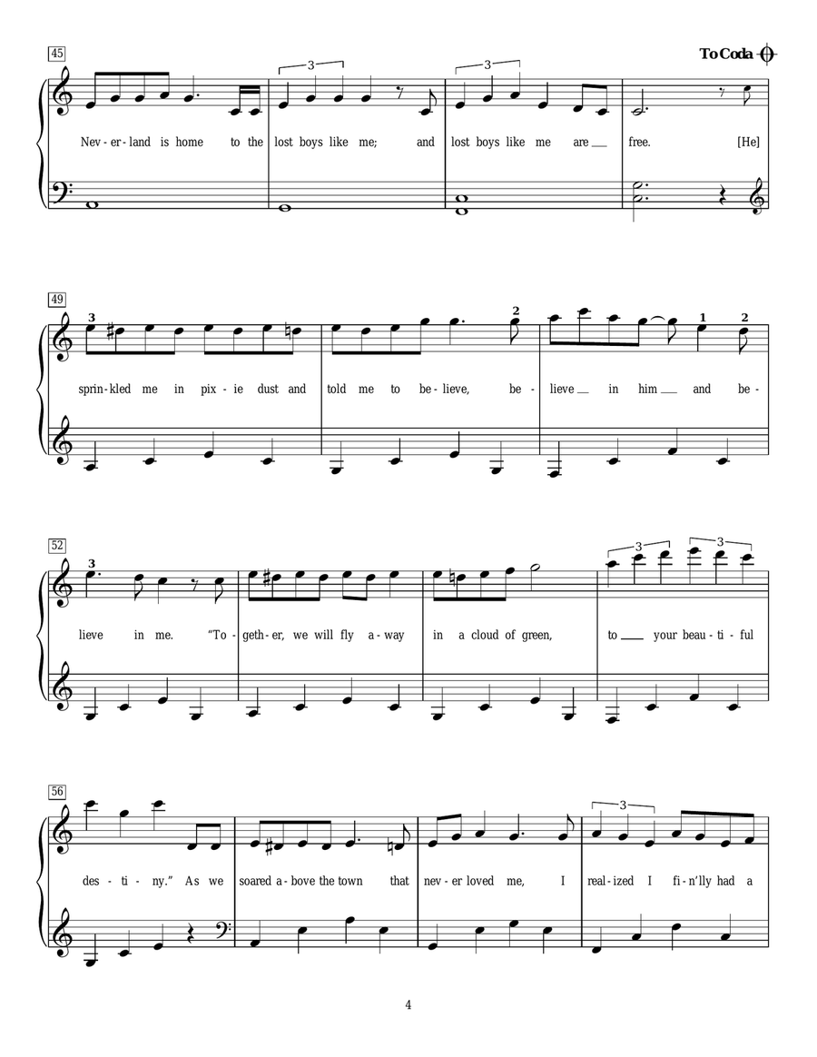 Lost Boy Lost Boy Piano Method scores gallery preview page 4