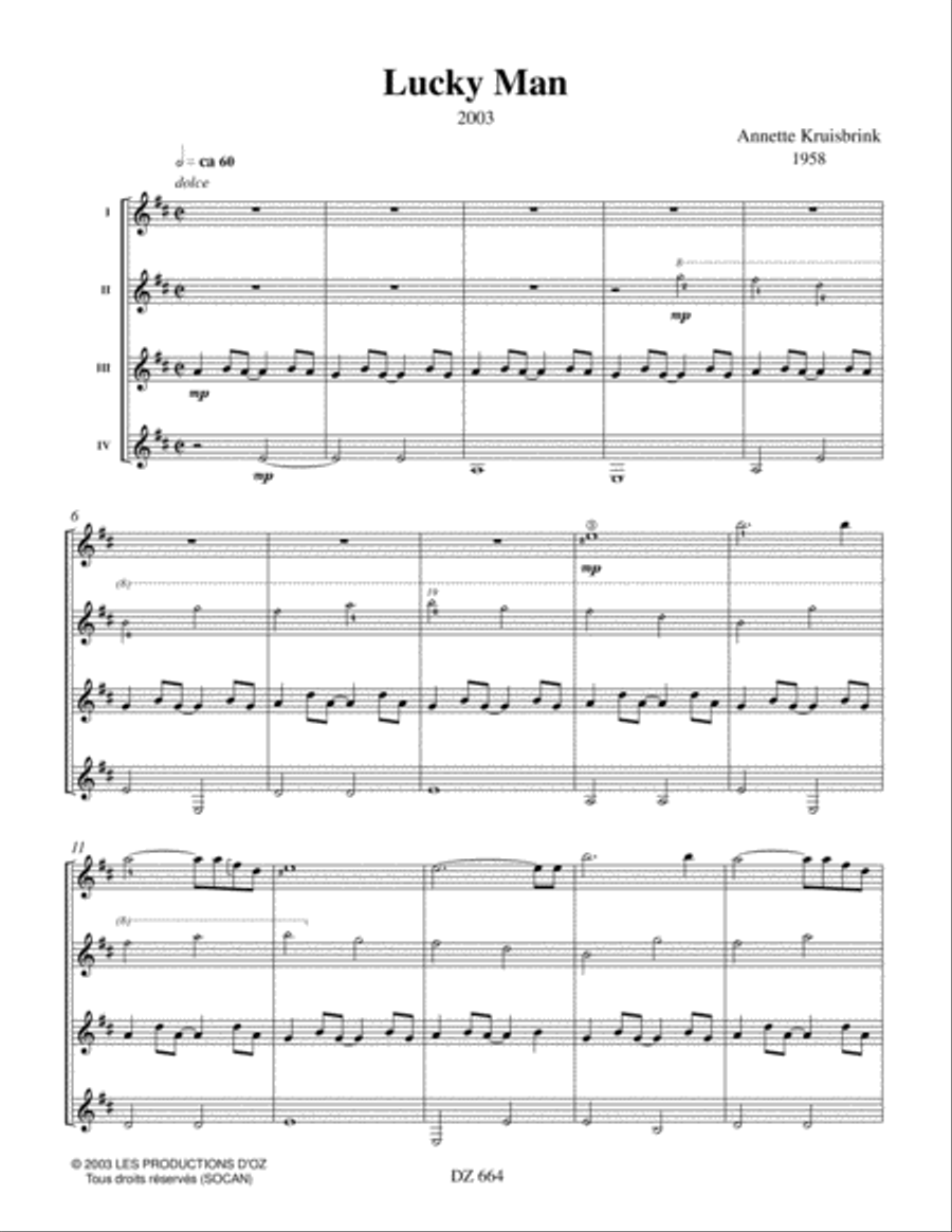 Lucky Man - Flower Power Suite Guitar Ensemble scores gallery preview page 2