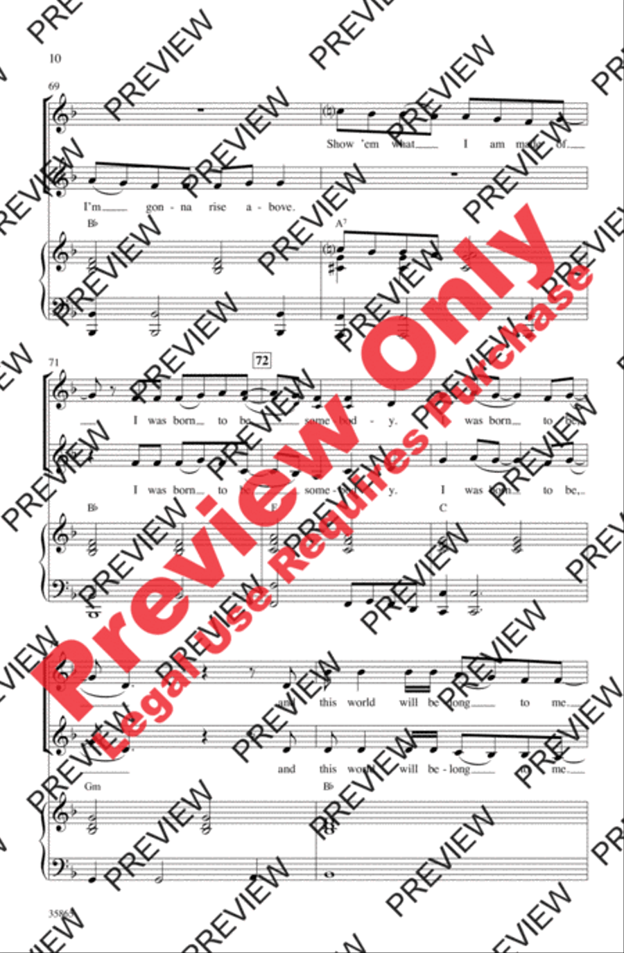 Born to Be Somebody (from Never Say Never) 2-Part scores gallery preview page 10