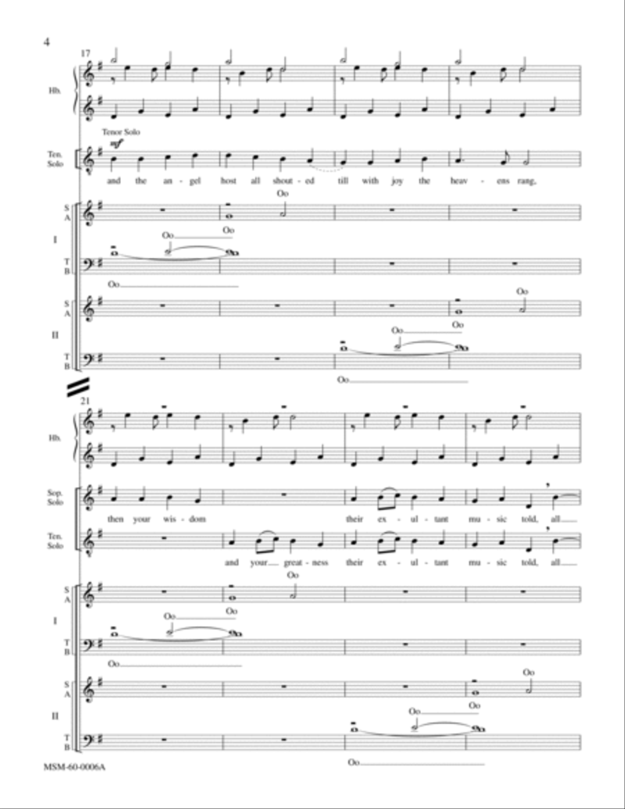 When the Morning Stars Together Choir scores gallery preview page 6