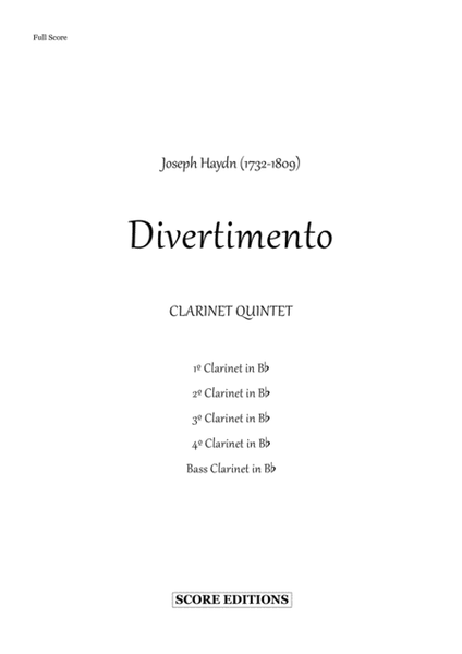 Clarinet Choir: Haydn's Divertimento nº1 in B-flat major image number null