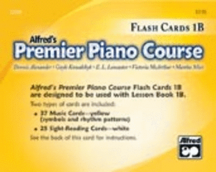 Premier Piano Course Flash Cards Level 1B