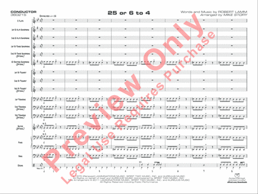 25 or 6 to 4 Jazz Ensemble scores gallery preview page 4