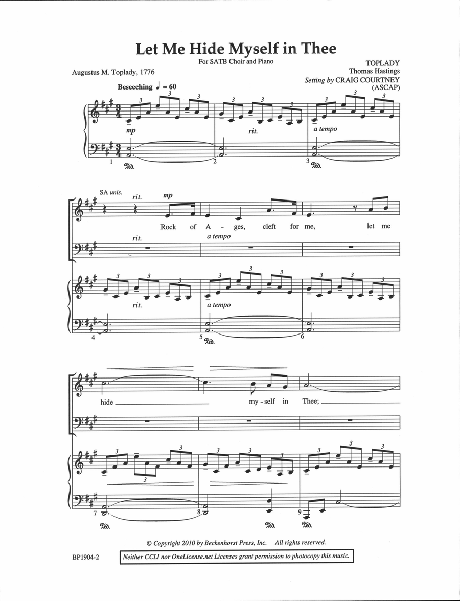 Let Me Hide Myself in Thee 4-Part scores gallery preview page 2