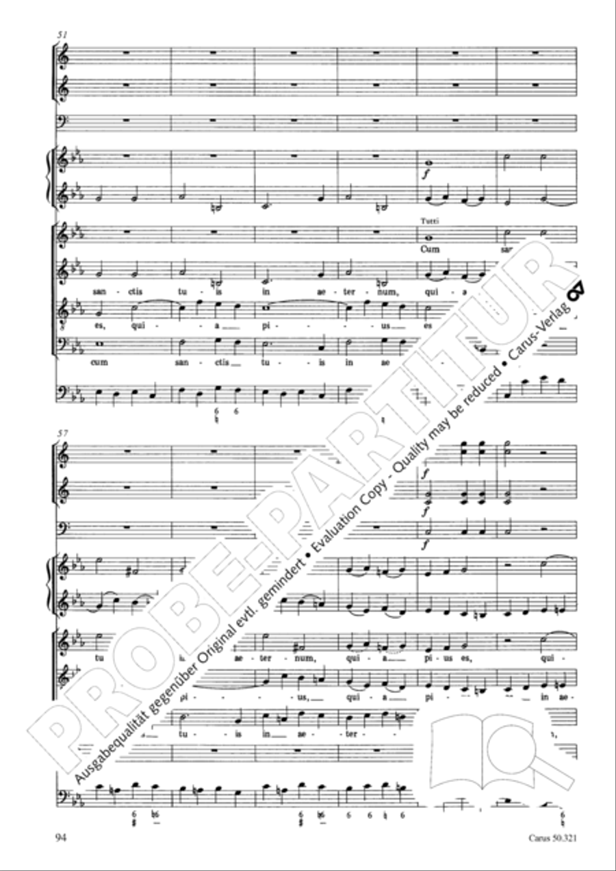 Requiem in C minor 4-Part scores gallery preview page 100