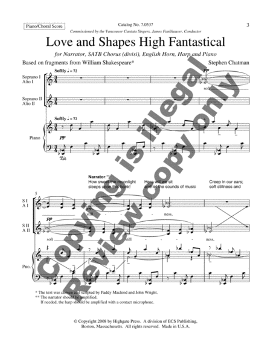 Love and Shapes High Fantastical 4-Part scores gallery preview page 11