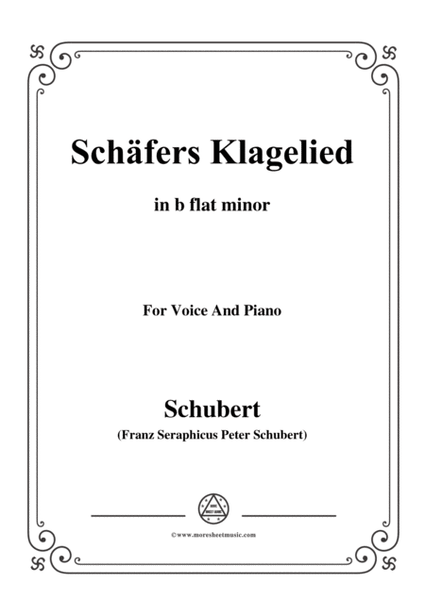 Schubert-Schäfers Klagelied,in b flat minor,Op.3,No.1,for Voice and Piano image number null