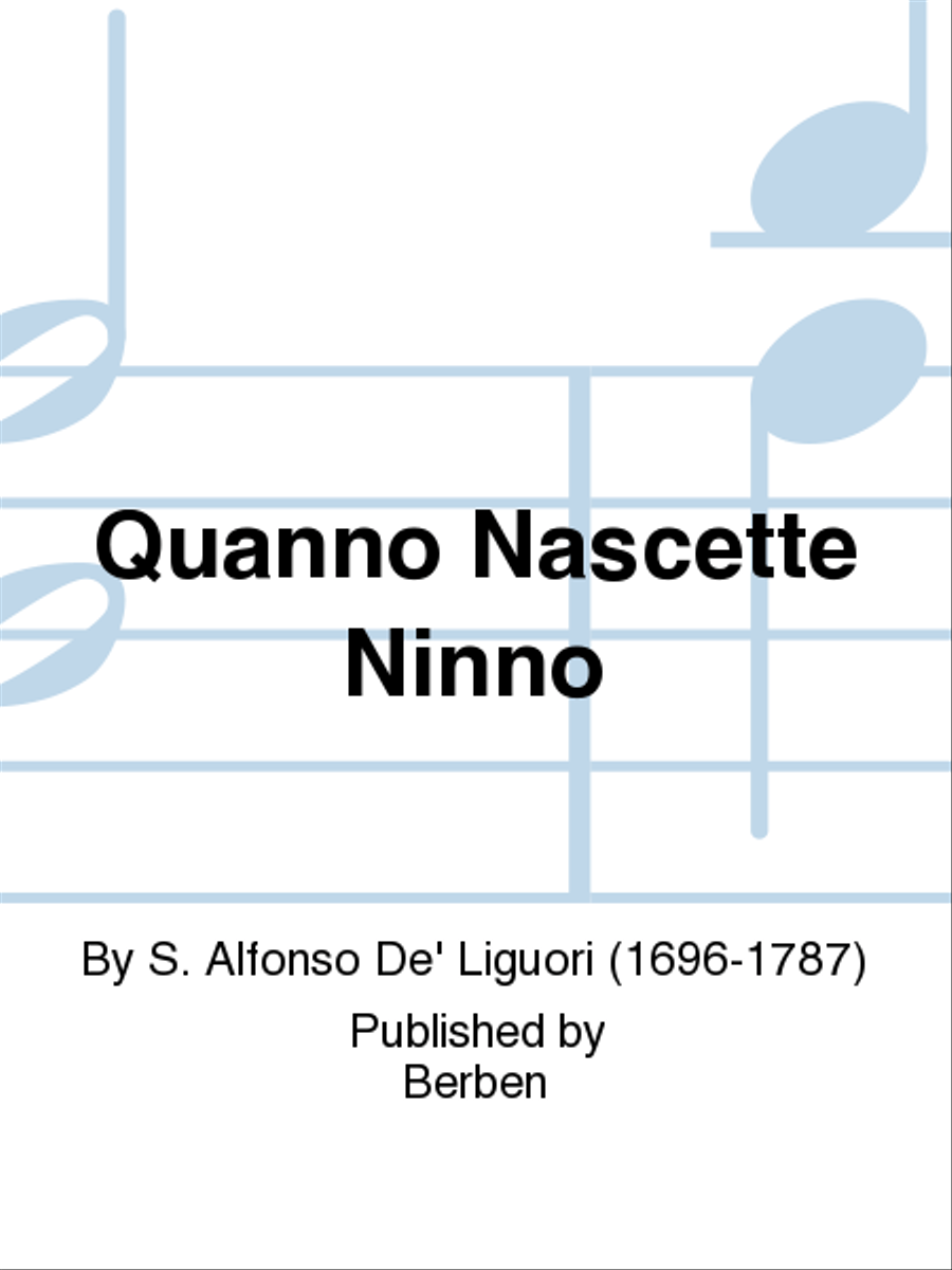 Quanno Nascette Ninno Flute - Sheet Music