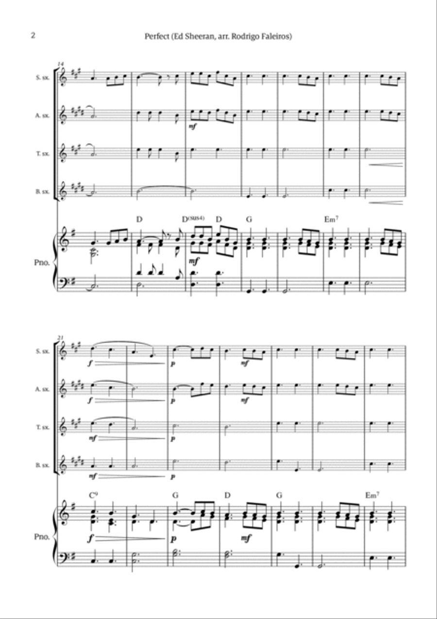 Perfect Tenor Saxophone scores gallery preview page 2