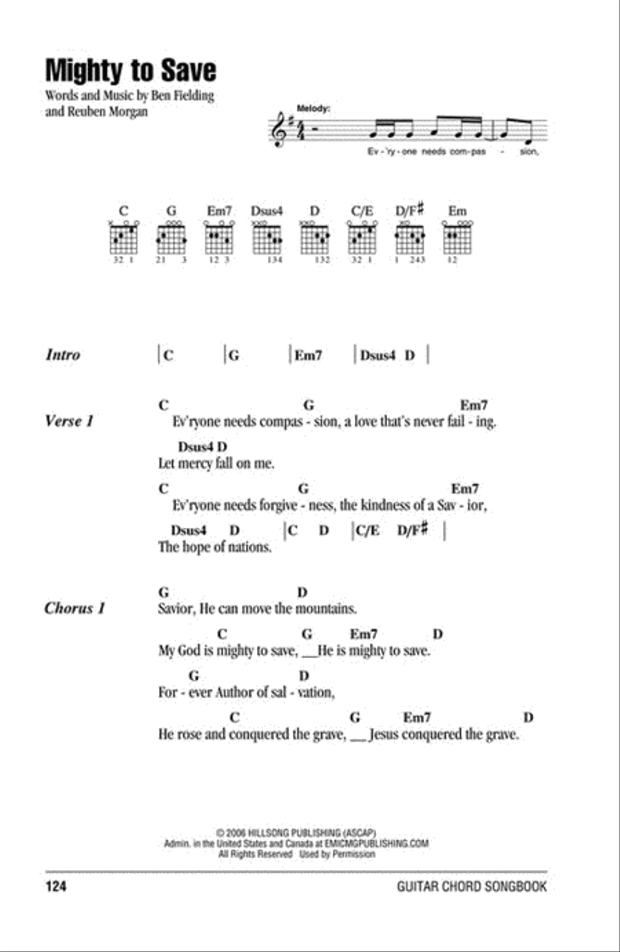 Modern Worship – Guitar Chord Songbook