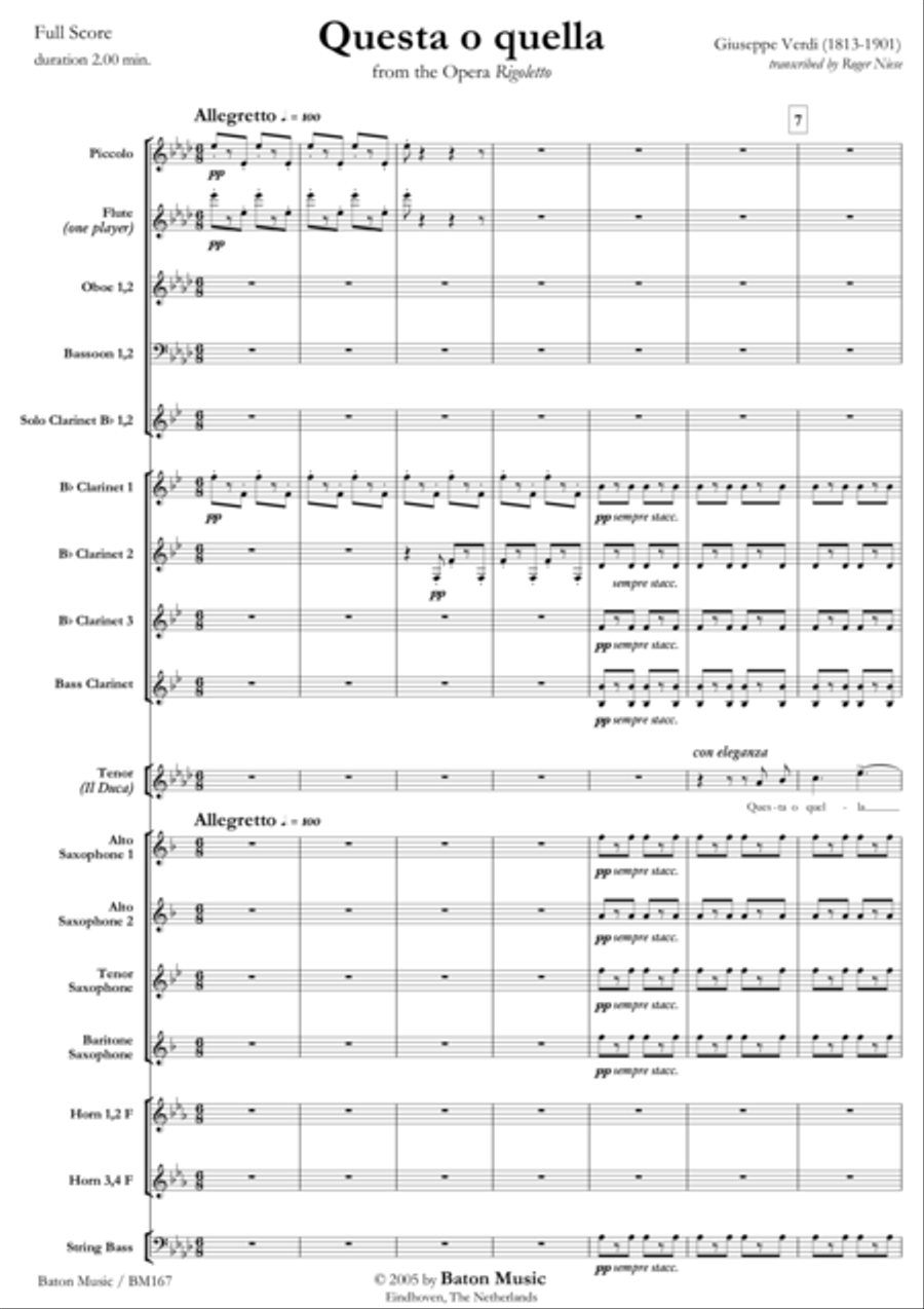 Questa o quella Concert Band scores gallery preview page 2