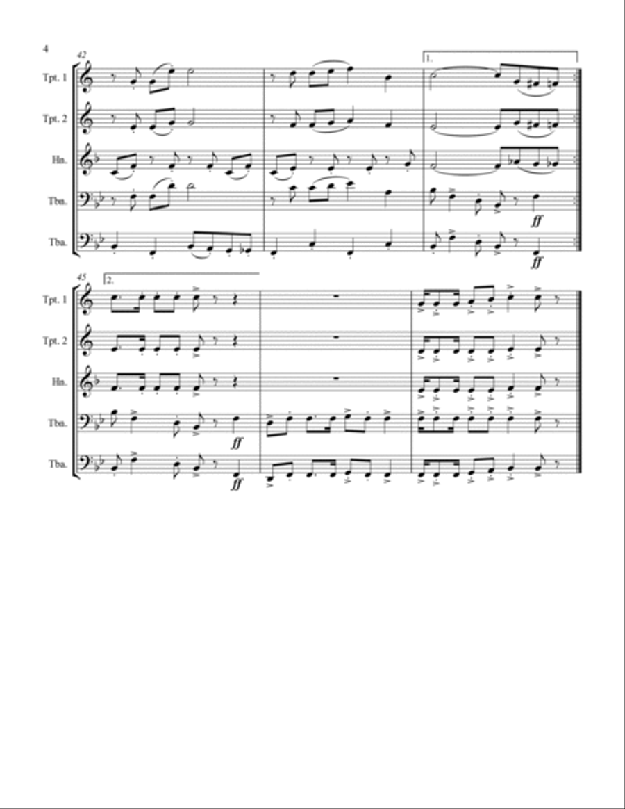 Herzen Haben Keine Fenster (for Brass Quintet) Brass Quintet scores gallery preview page 5