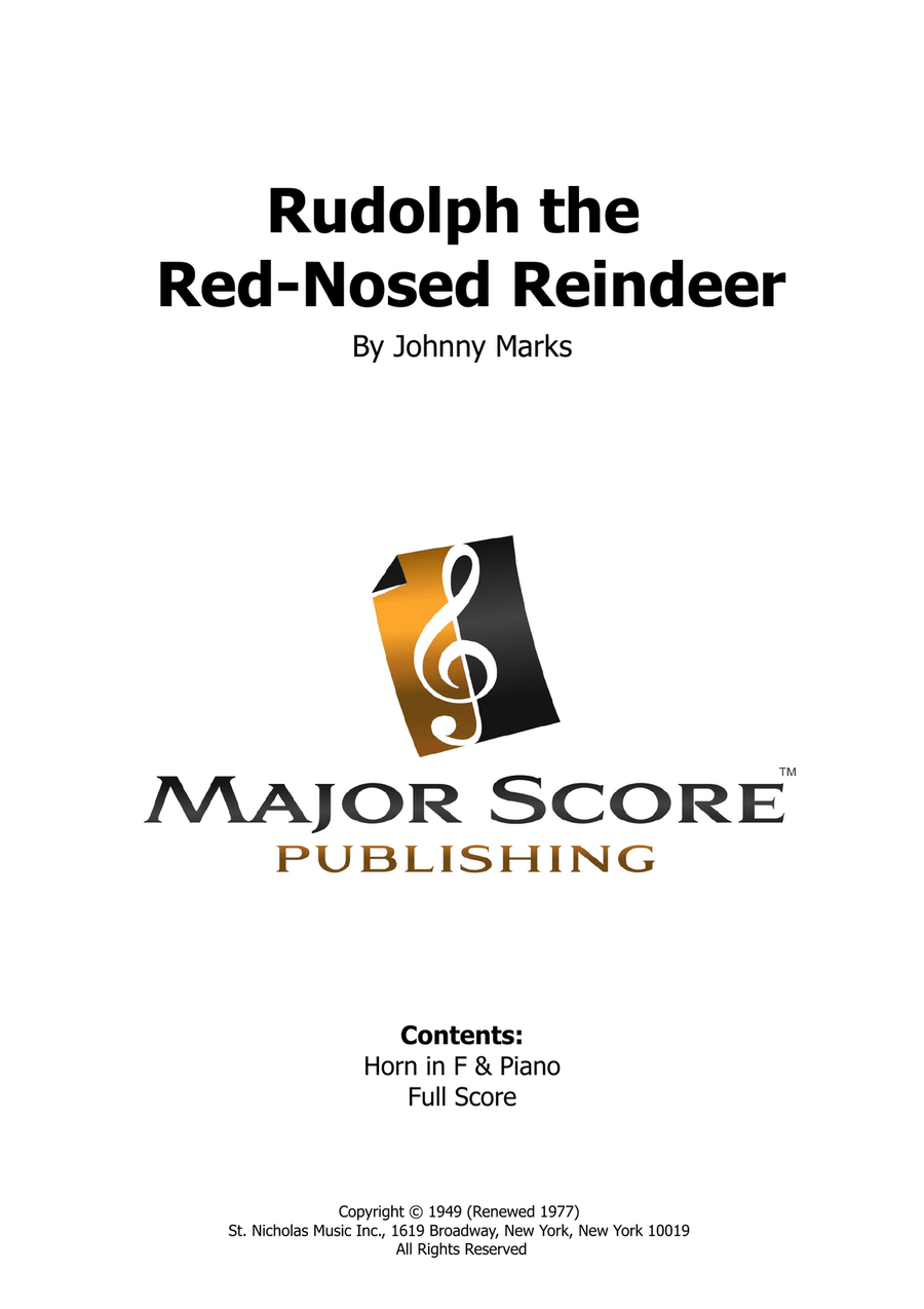 Rudolph The Red-Nosed Reindeer Piano scores gallery preview page 1
