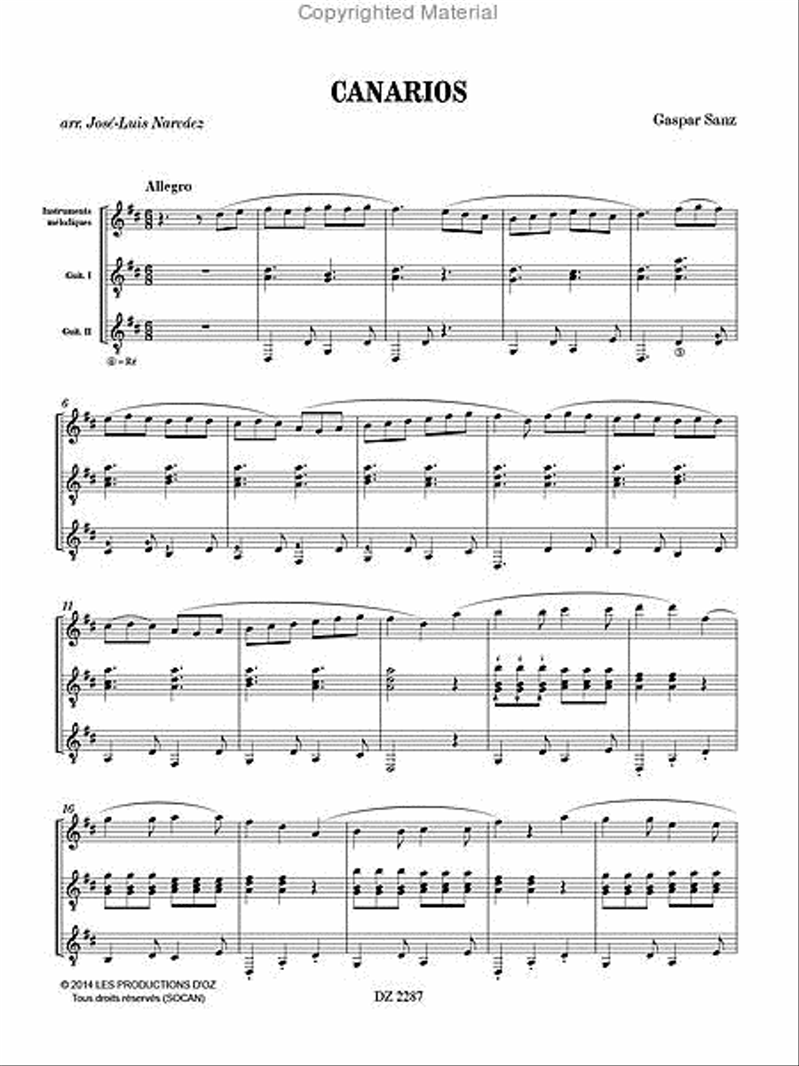 Canarios Classical Guitar scores gallery preview page 2