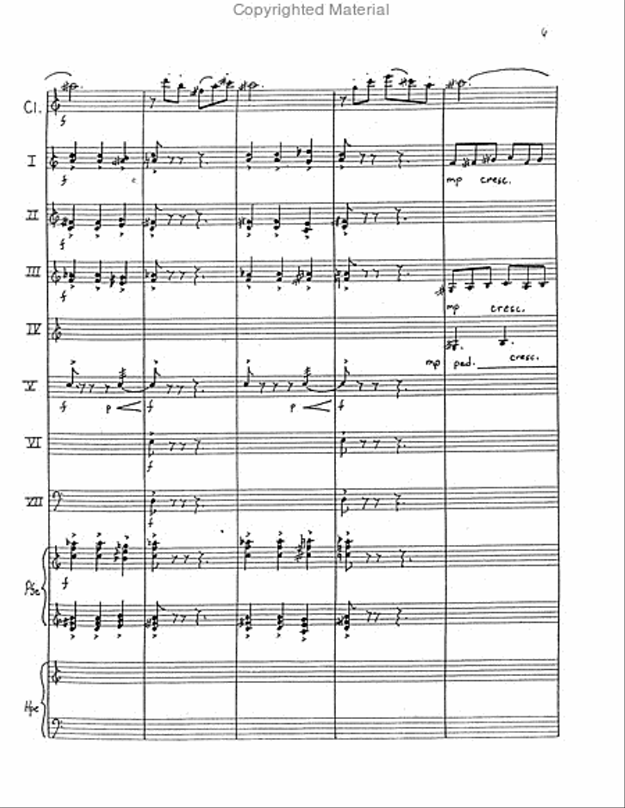 Five Pieces for Clarinet & Percussion Orchestra Percussion Ensemble scores gallery preview page 7