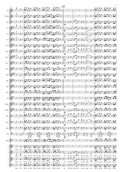 Messiah - Hallelujah - HWV 56 - Concert Band with Choir - C - Score Only