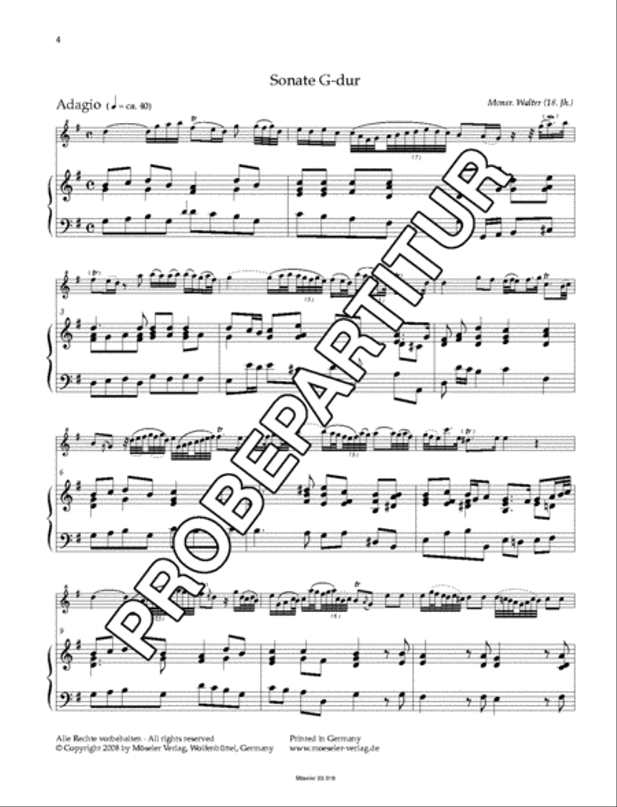 Sonata G major Soprano Recorder scores gallery preview page 5