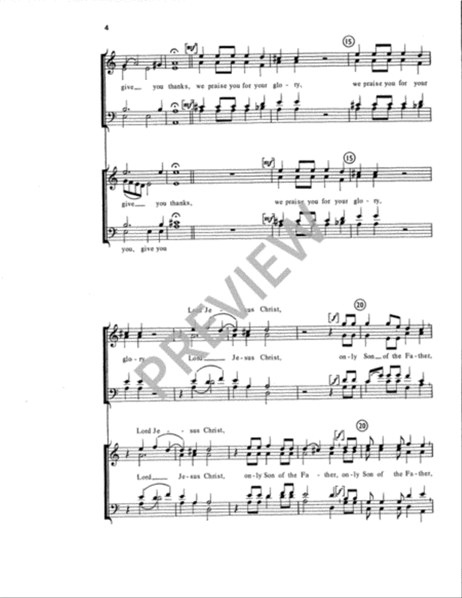 Gloria in Excelsis 4-Part scores gallery preview page 5