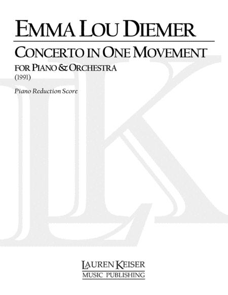 Concerto in One Movement for Piano and Orchestra (single performance score)