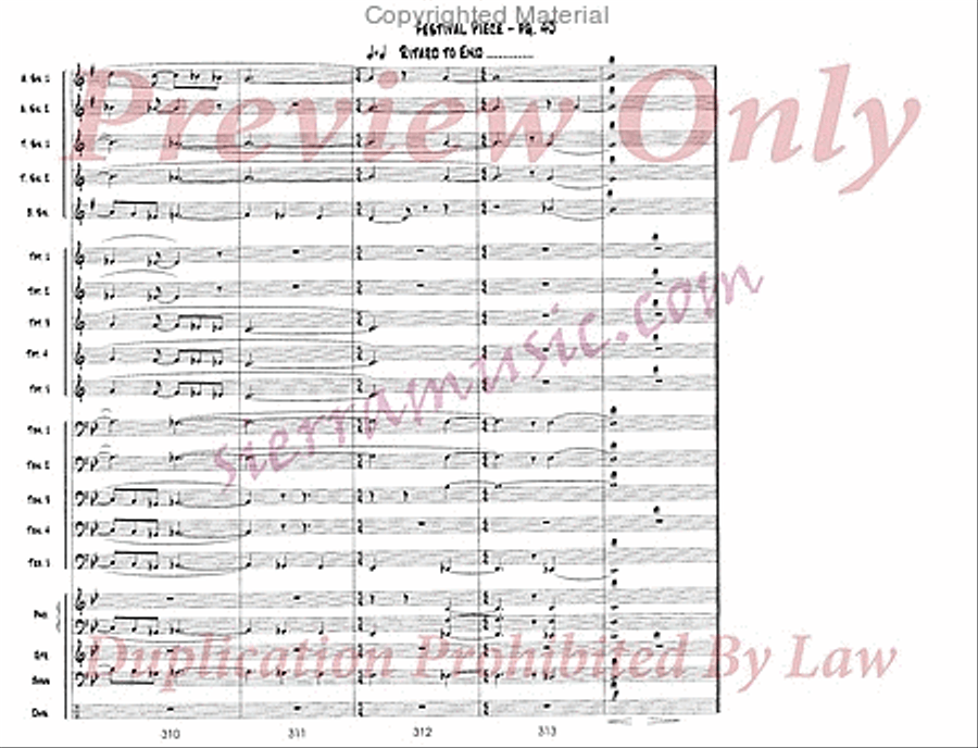 Festival Piece Festival Piece Big Band scores gallery preview page 41