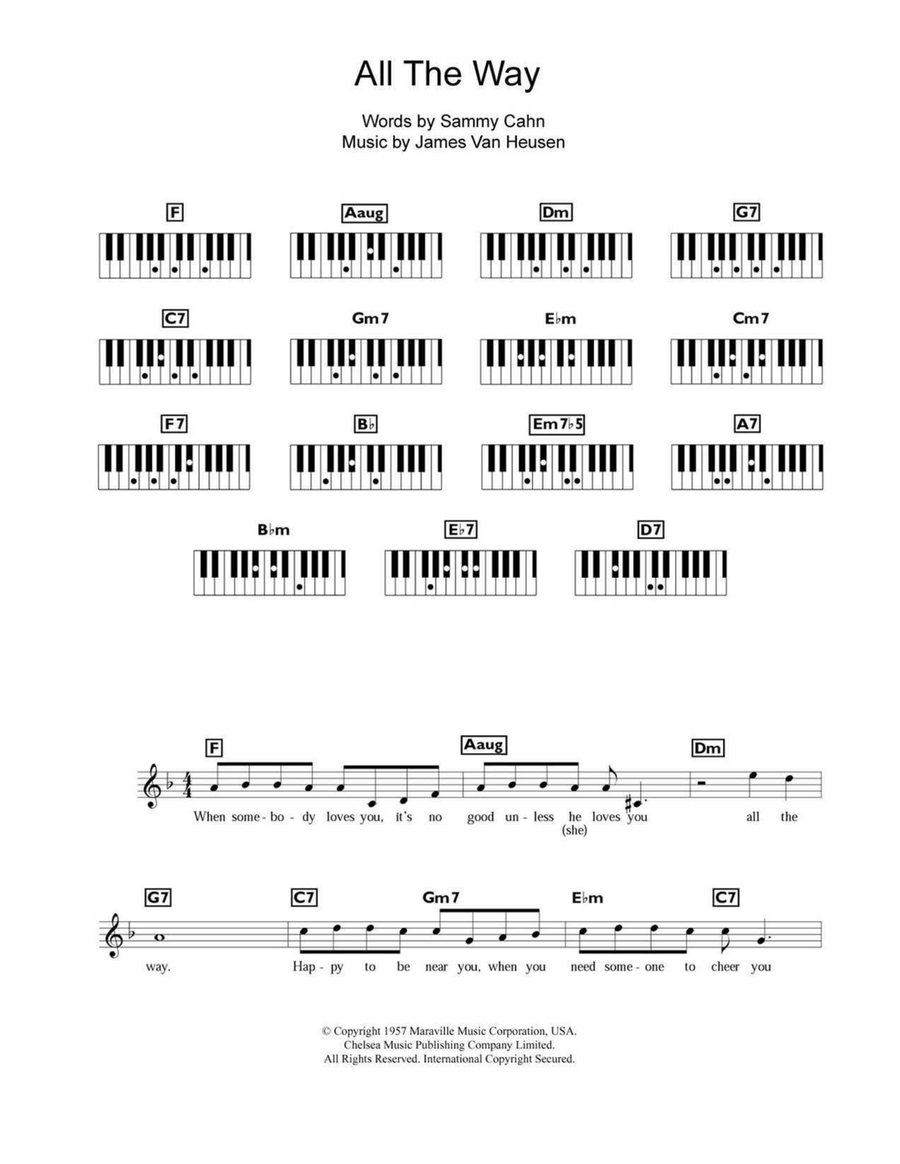 All The Way All The Way Piano scores gallery preview page 1
