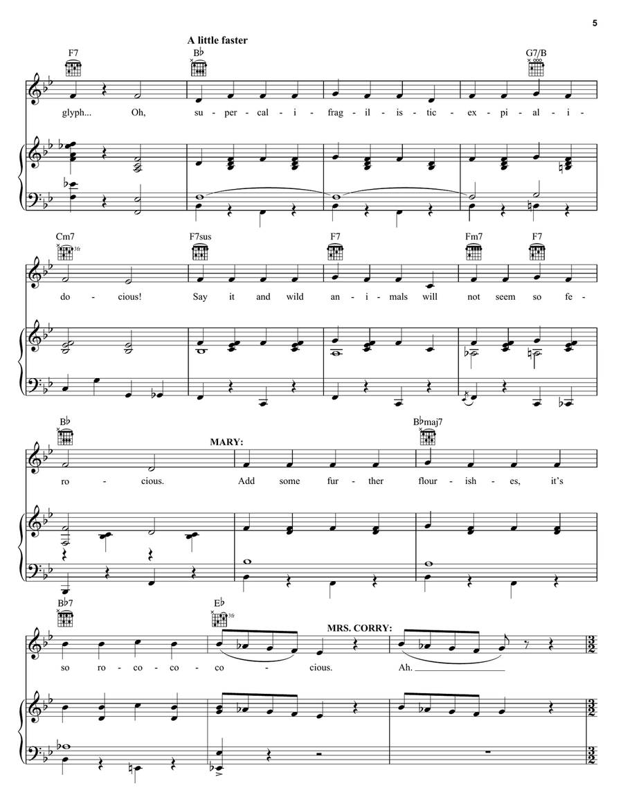 Supercalifragilisticexpialidocious (from Mary Poppins) Guitar scores gallery preview page 5