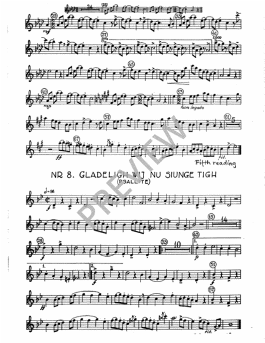 Gaudete (Instrumental Parts) Bassoon scores gallery preview page 11