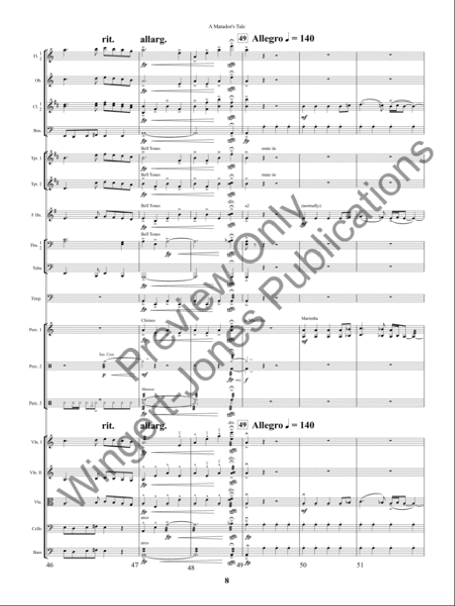 A Matador's Tale Full Orchestra scores gallery preview page 11