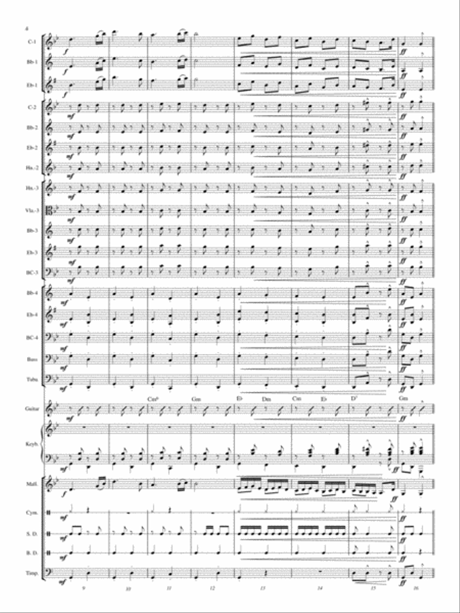 Hungarian Dance No. 5 Concert Band scores gallery preview page 3