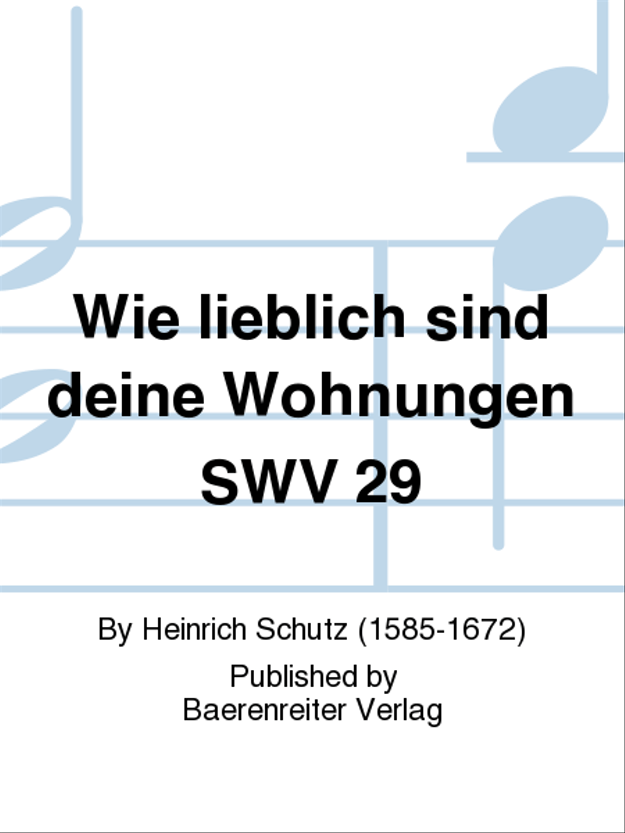 Wie lieblich sind deine Wohnungen SWV 29 TTBB scores gallery preview page 1