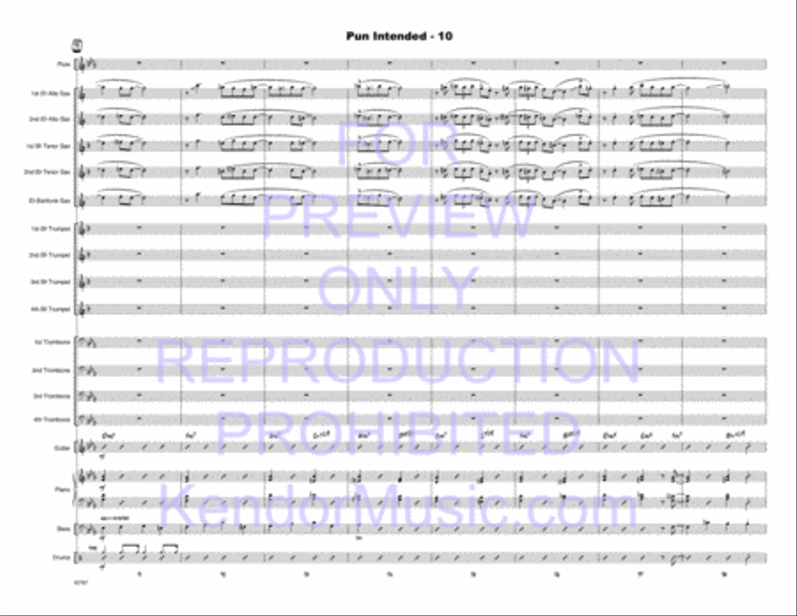 Pun Intended Jazz Ensemble scores gallery preview page 11