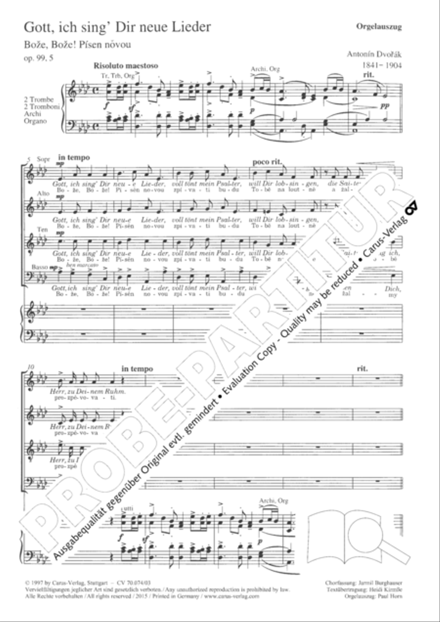 Gott, ich sing Dir neue Lieder 4-Part scores gallery preview page 2