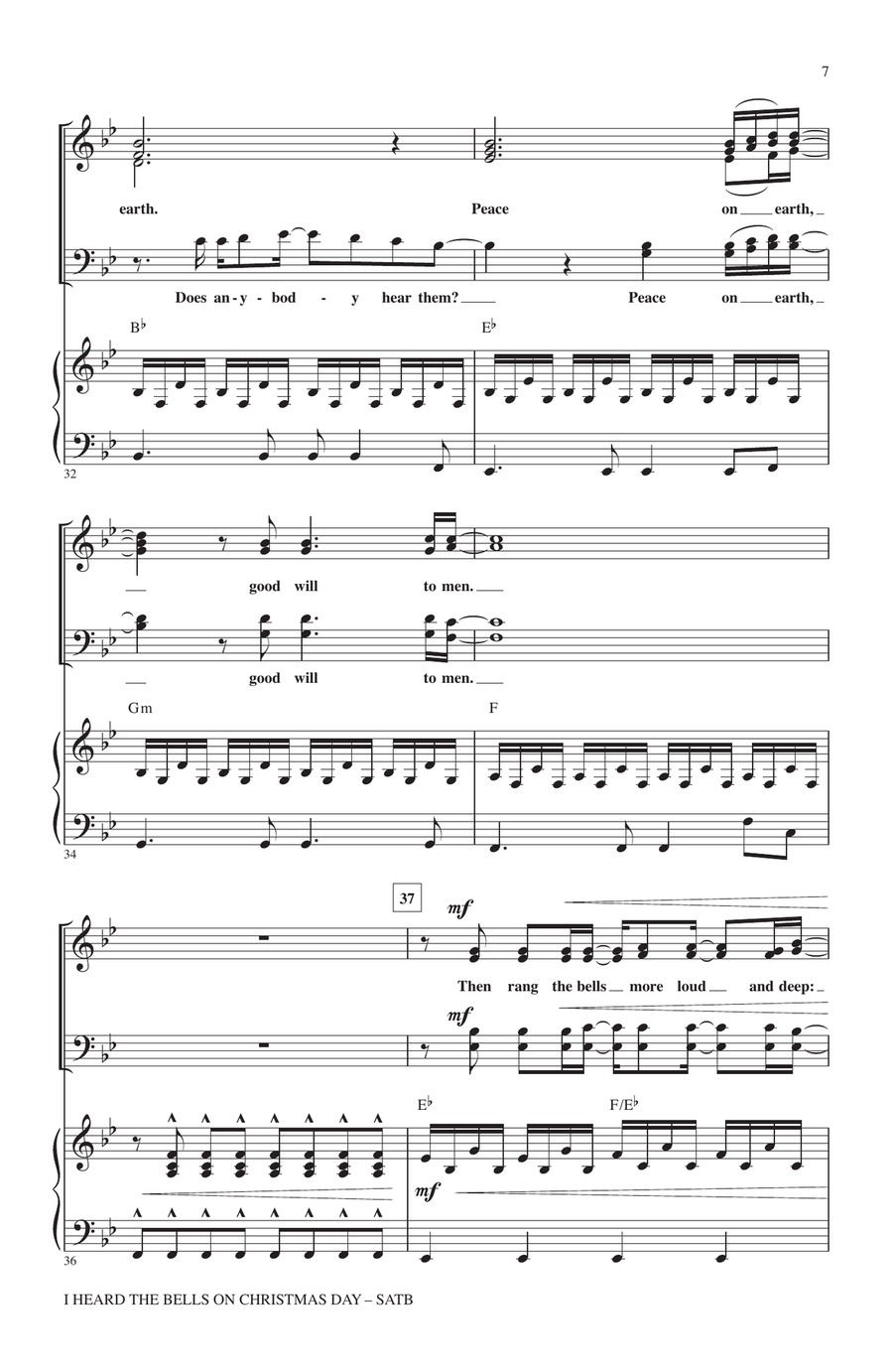 I Heard The Bells On Christmas Day 4-Part scores gallery preview page 6