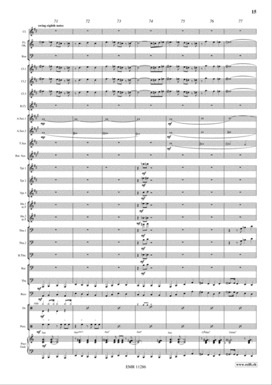 Swingair Bumble Bee Concert Band scores gallery preview page 16