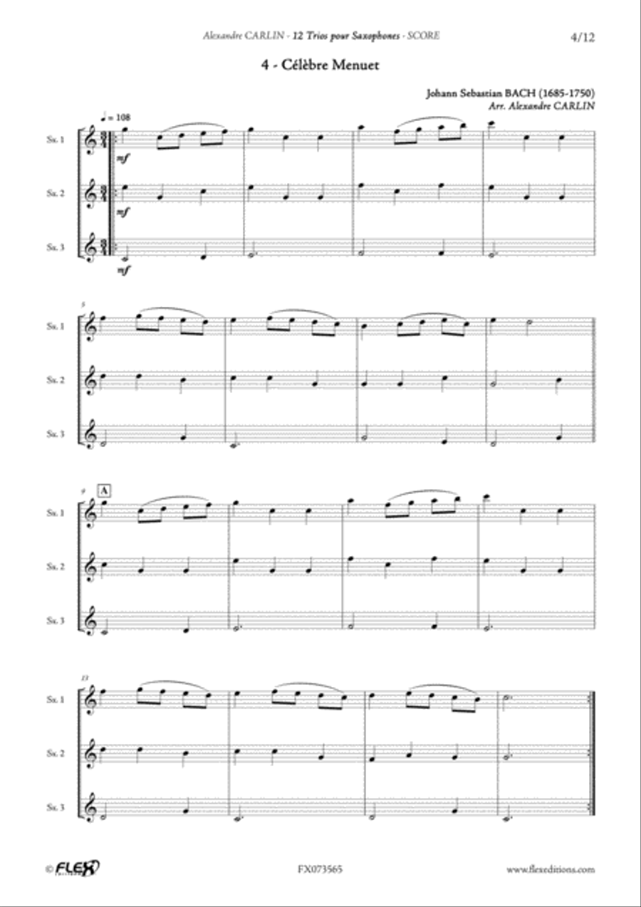 12 Saxophone Trio Woodwind Trio scores gallery preview page 5