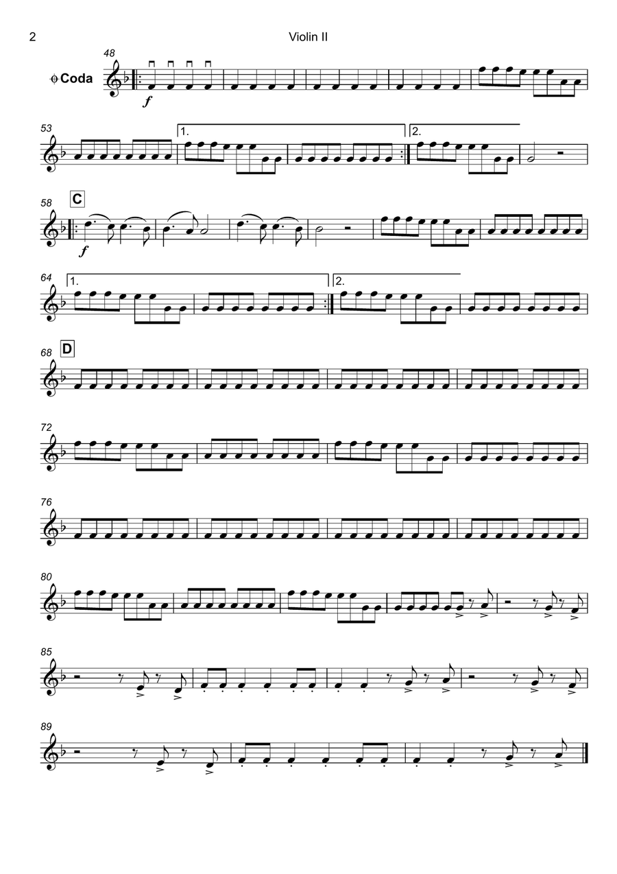Locked Out Of Heaven String Quartet scores gallery preview page 5