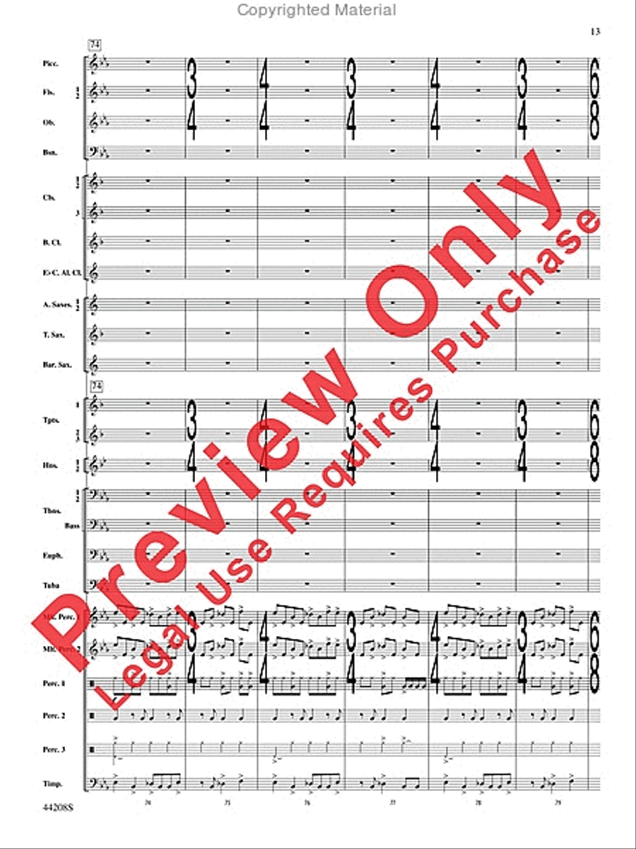 Undecim Concert Band scores gallery preview page 14
