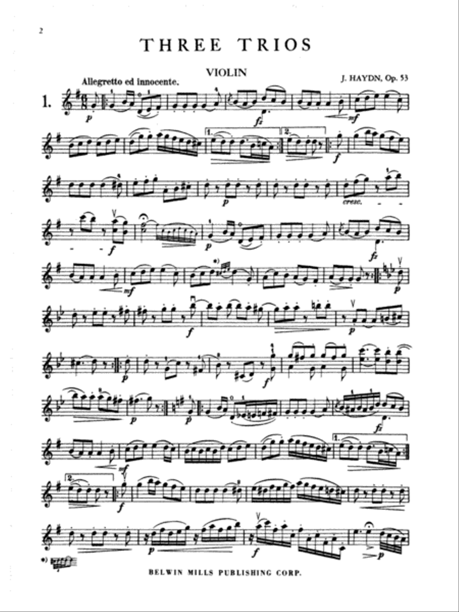 Three Trios, Op. 53 String Trio scores gallery preview page 3