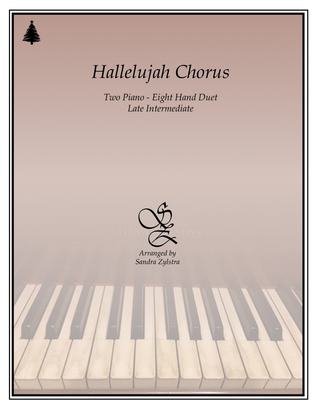 Book cover for Hallelujah Chorus (late intermediate, 2 piano-8 hand duet)